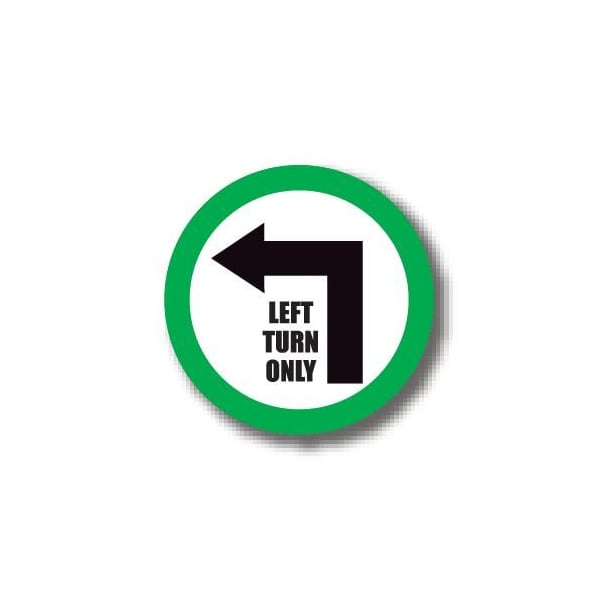 Ergomat 12in CIRCLE SIGNS - Left Turn Only DSV-SIGN 144 #0283 -UEN - main